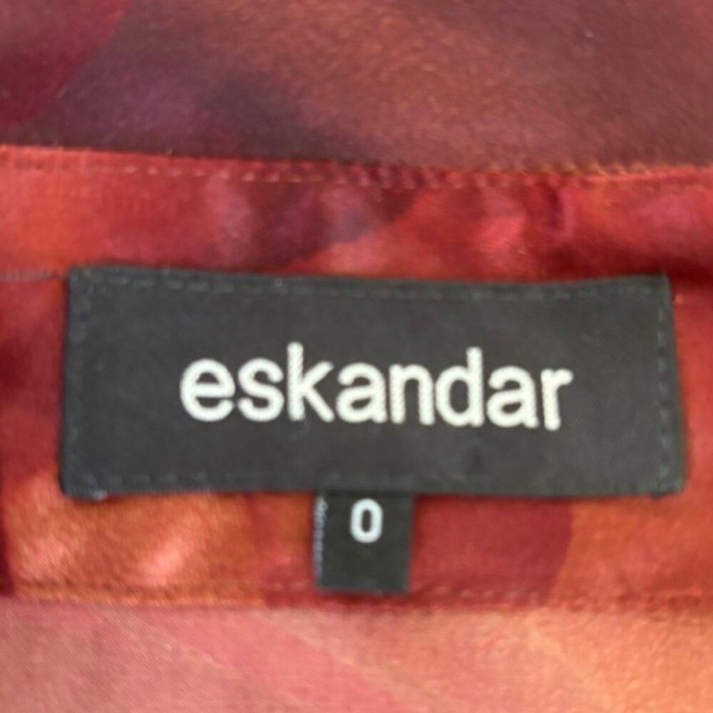 Eskandar 100% Silk Wide button Down Blouse - Picture 3 of 6